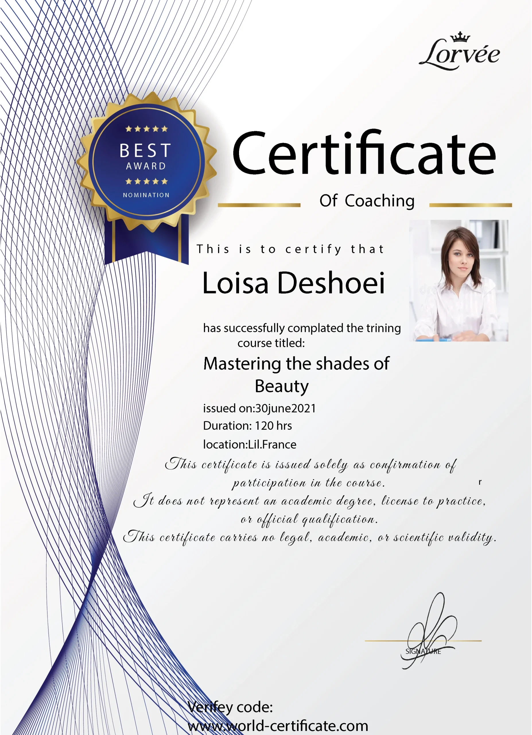 Mastery Certificate